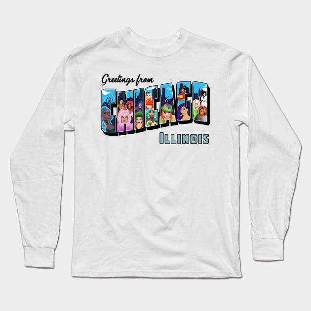 Chicago Drag Race queens Long Sleeve T-Shirt by dragover